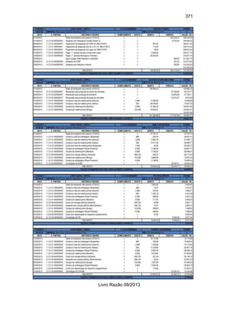 371
Livro Razão 08/2013
 