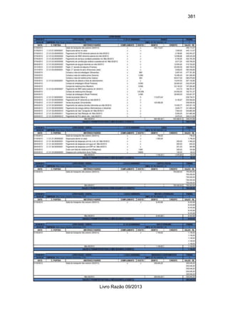 381
Livro Razão 09/2013
 