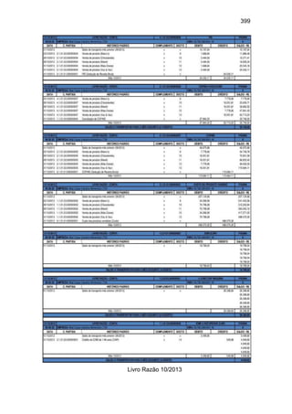 399
Livro Razão 10/2013
 