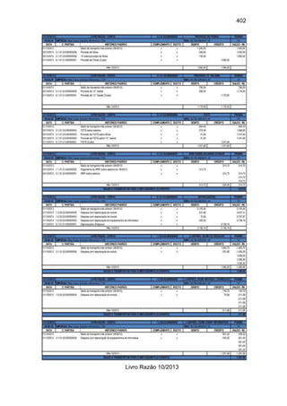 402
Livro Razão 10/2013
 