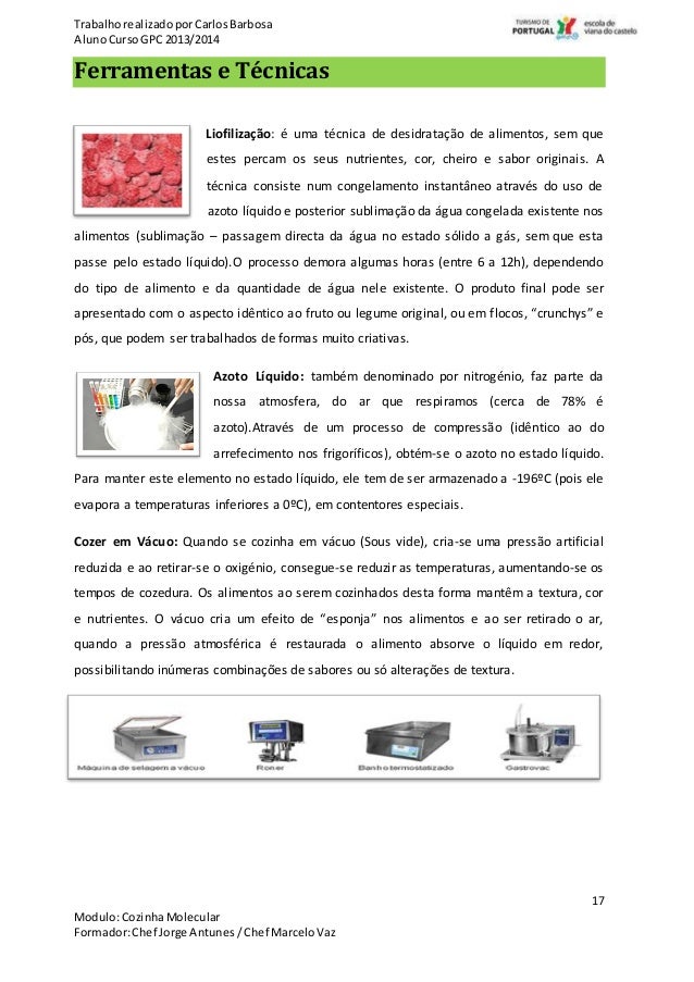 Gastronomia Molecular... Ciência na cozinha