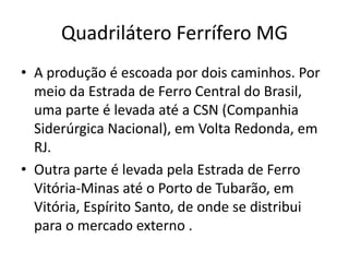 Referência bibliográficaMineral - FerroApesar de o ferro ter sido descoberto há mais tempo, só começou a ser produzido em grande quantidade com os modernos processos de produção. 