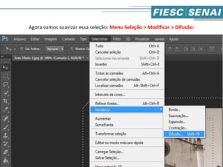 Agora vamos suavizar essa seleção: Menu Seleção > Modificar > Difusão:
10
 