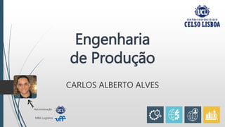 Engenharia
de Produção
CARLOS ALBERTO ALVES
Administração
MBA Logística
 