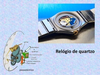 Relógio de quartzo
piezoeléctrico
 