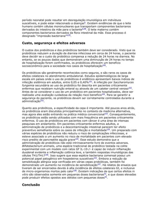 Trabalho probiótico em pediatria