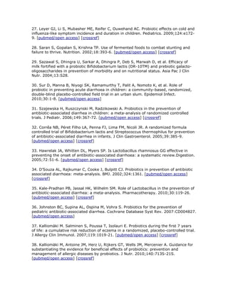 Trabalho probiótico em pediatria