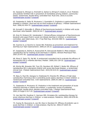 Trabalho probiótico em pediatria