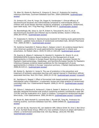 Trabalho probiótico em pediatria