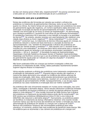 Trabalho probiótico em pediatria