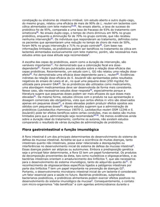 Trabalho probiótico em pediatria