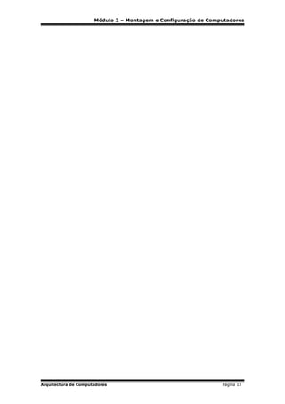 Módulo 2 – Montagem e Configuração de Computadores

Arquitectura de Computadores

Página 12

 