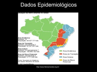 Dados Epidemiológicos http://www.febreamarela.org.br/ 