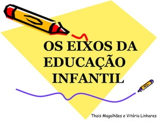 OS EIXOS DA
EDUCAÇÃO
INFANTIL
Thais Magalhães e Vitória Linhares
 