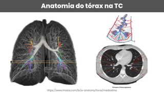 Anatomia do tórax na TC
https://www.imaios.com/br/e-anatomy/torax/mediastino
 