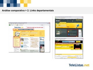 Análise comparativa >  2. Links departamentais 