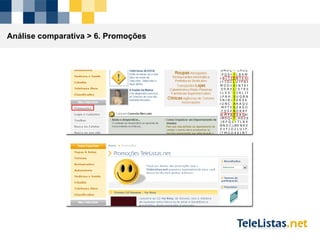 Análise comparativa >  6. Promoções 