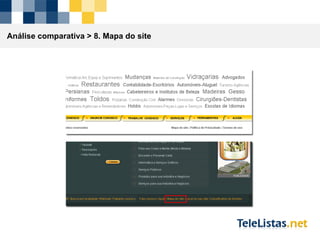 Análise comparativa >  8. Mapa do site 