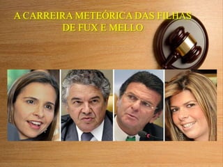 A CARREIRA METEÓRICA DAS FILHAS
DE FUX E MELLO
 