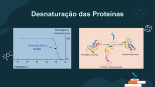 Desnaturação das Proteínas
 