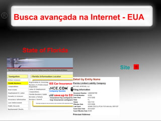 Busca avançada na Internet - EUA State of Florida Site 