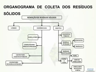 ORGANOGRAMA DE COLETA DOS RESÍDUOS
SÓLIDOS
 