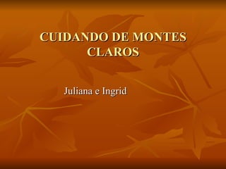 CUIDANDO DE MONTES CLAROS Juliana e Ingrid 