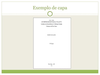 Exemplo de capa 
