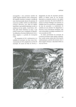 Trabalhos arqueológicos no castelo de crestuma