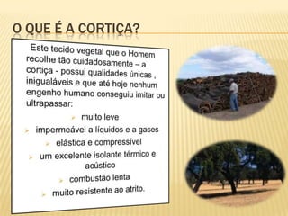 O QUE É A CORTIÇA?
 