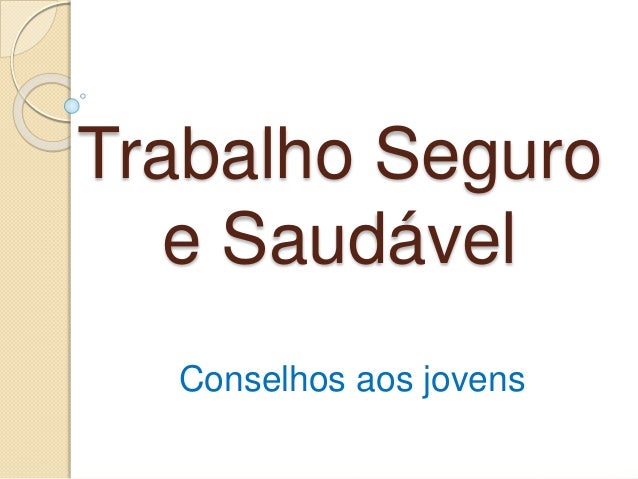 Trabalho curso seguro