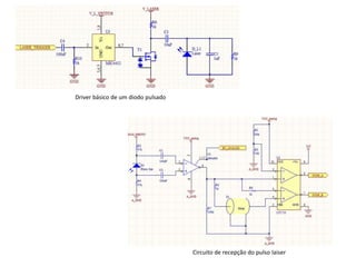Driver básico de um diodo pulsado 
Circuito de recepção do pulso laiser 
 