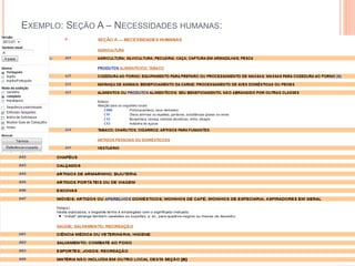 EXEMPLO: SEÇÃO A – NECESSIDADES HUMANAS:
 