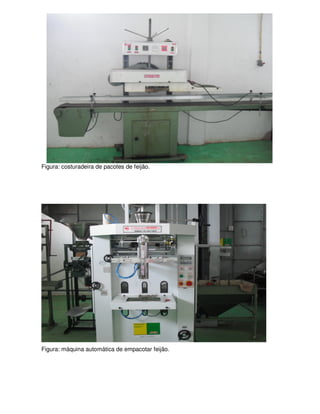 Figura: costuradeira de pacotes de feijão.




Figura: máquina automática de empacotar feijão.
 