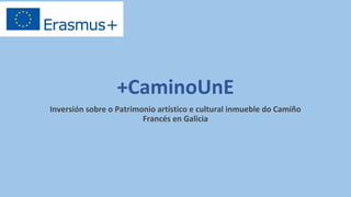 +CaminoUnE
Inversión sobre o Patrimonio artístico e cultural inmueble do Camiño
Francés en Galicia
 
