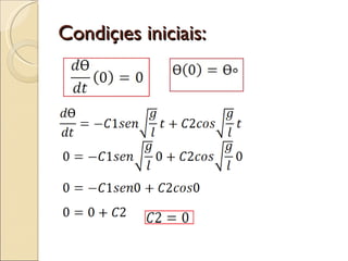 Condições iniciais: 