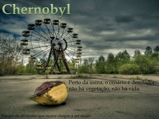 Perto da usina, o cenário é desolador:
                                   não há vegetação, não há vida.




Parque de diversões que nunca chegou a ser usado
 