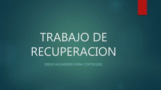 TRABAJO DE
RECUPERACION
DIEGO ALEJANDRO PEÑA CORTES1001
 