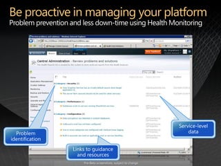 Be proactive in managing your platform
 