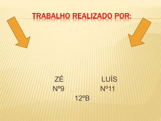 TRABALHO REALIZADO POR:
ZÉ LUÍS
Nº9 Nº11
12ºB
 