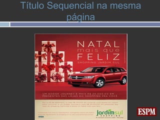 Título Sequencial na mesma
          página
 