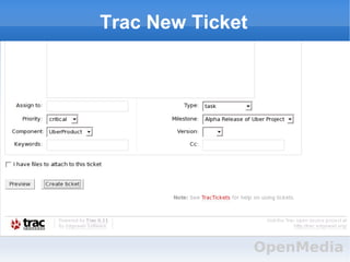 Trac  Project And Process Management For Developers And Sys Admins Presentation