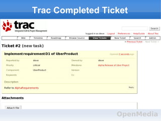 Trac  Project And Process Management For Developers And Sys Admins Presentation