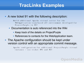 Trac  Project And Process Management For Developers And Sys Admins Presentation