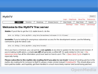 Trac  Project And Process Management For Developers And Sys Admins Presentation