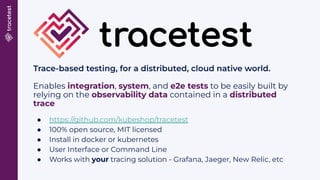 Trace-based Testing with Tracetest | PPT