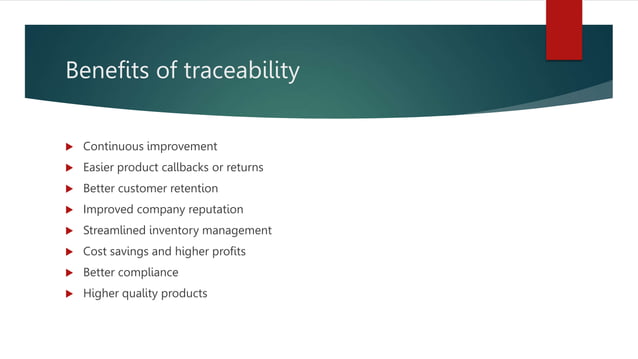 Traceability and trackability and recalls.pptx