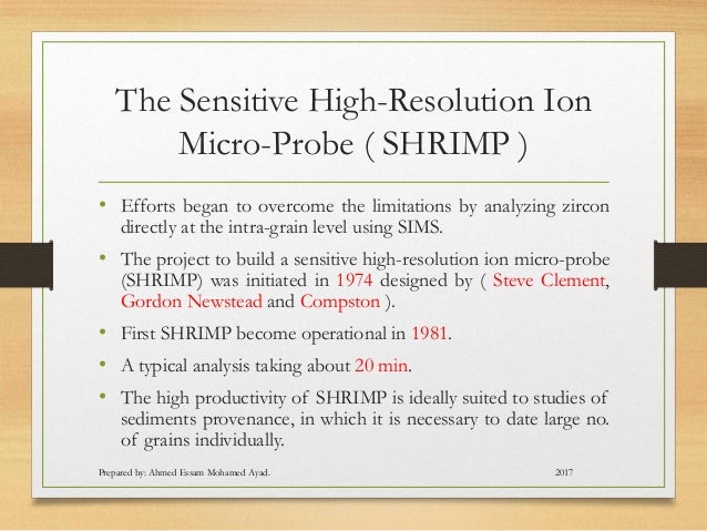 Zircon dating shrimp