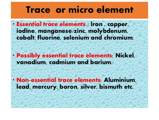 Trace element 1