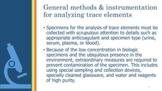 Trace Element Testing Trace elements in clinical chemistry | PPTX